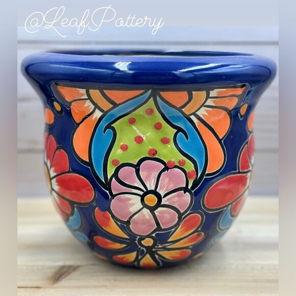 Juliana Talavera Handmade Multi Colored Ceramic Planter Pot - Picture 2 of 8